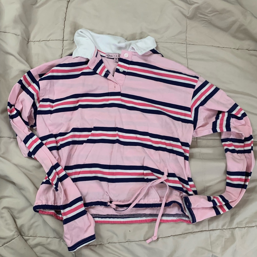 Collared striped shirt